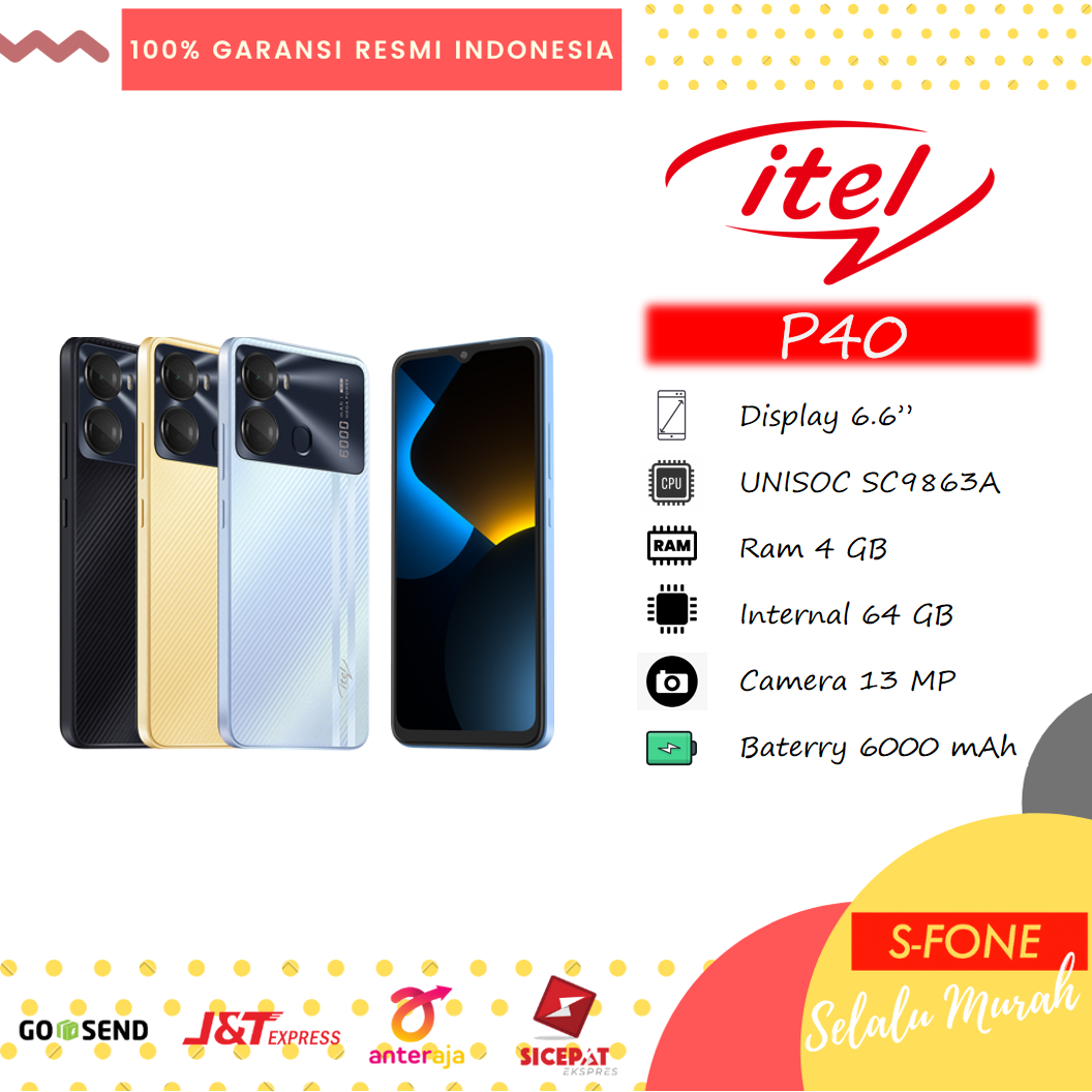 Jual Itel P40 4/64GB - 4/128 GB Garansi Resmi | Shopee Indonesia