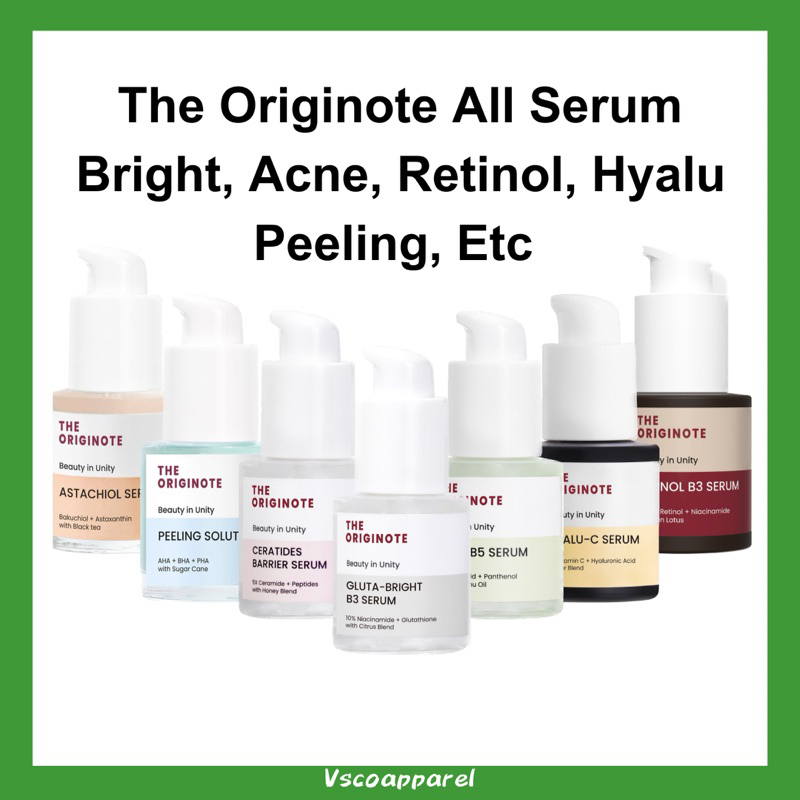 Jual The Originote Serum Bright B3, Acne B5, Retinol B3, Hyalu-C ...