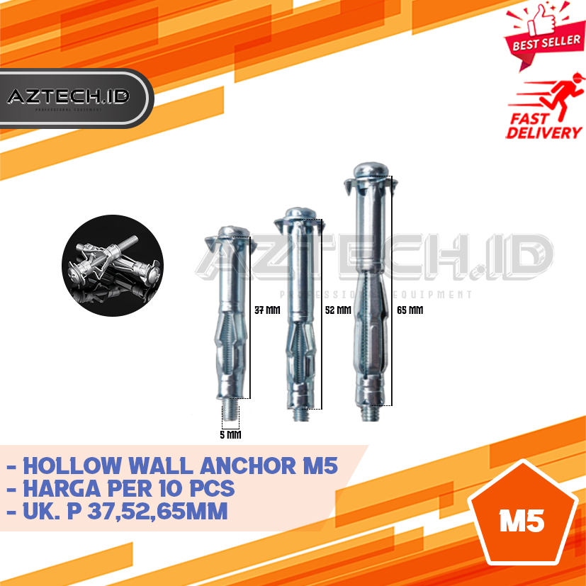Jual Hollow wall anchor M5 gypsum wall isi 10pcs Shopee Indonesia