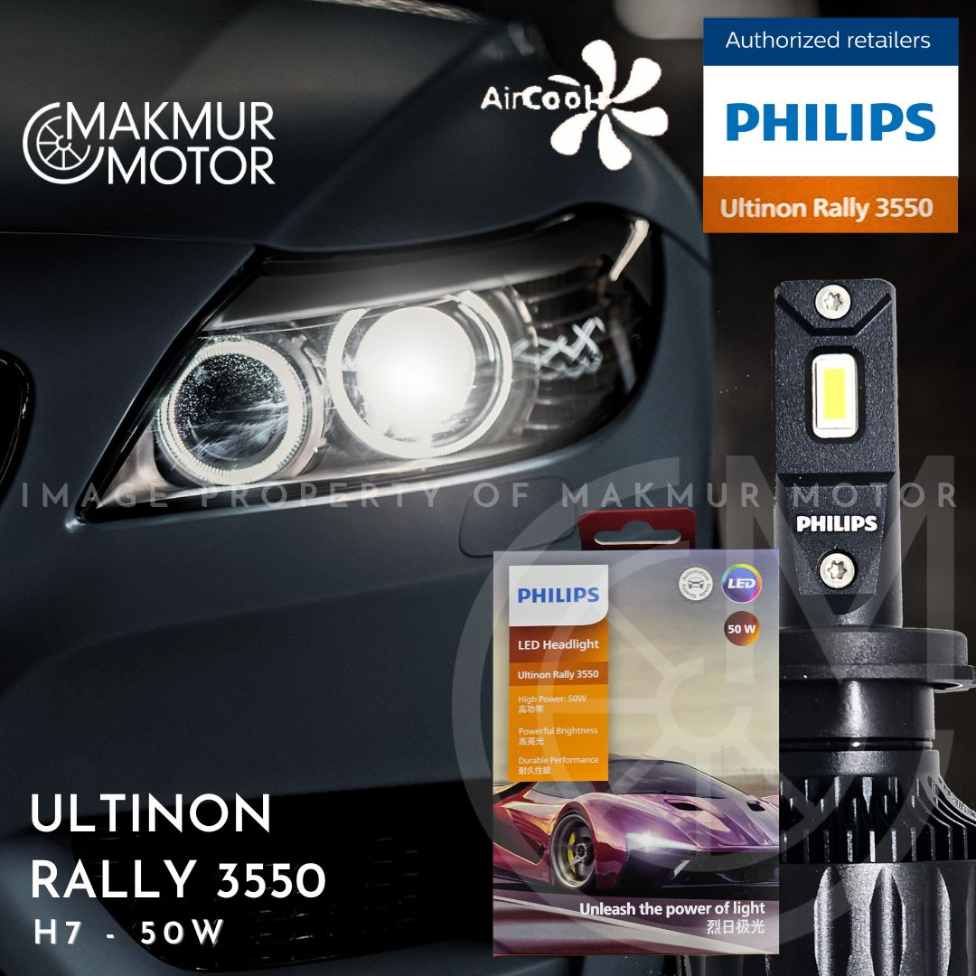 Jual LAMPU MOBIL PHILIPS ULTINON RALLY 3550 - H7 6500K 50W | Shopee ...