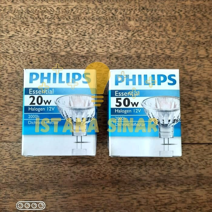 Jual LAMPU HALOGEN MR 16 CLOSED 12V 20W 50W PHILIPS Lampu Halogen