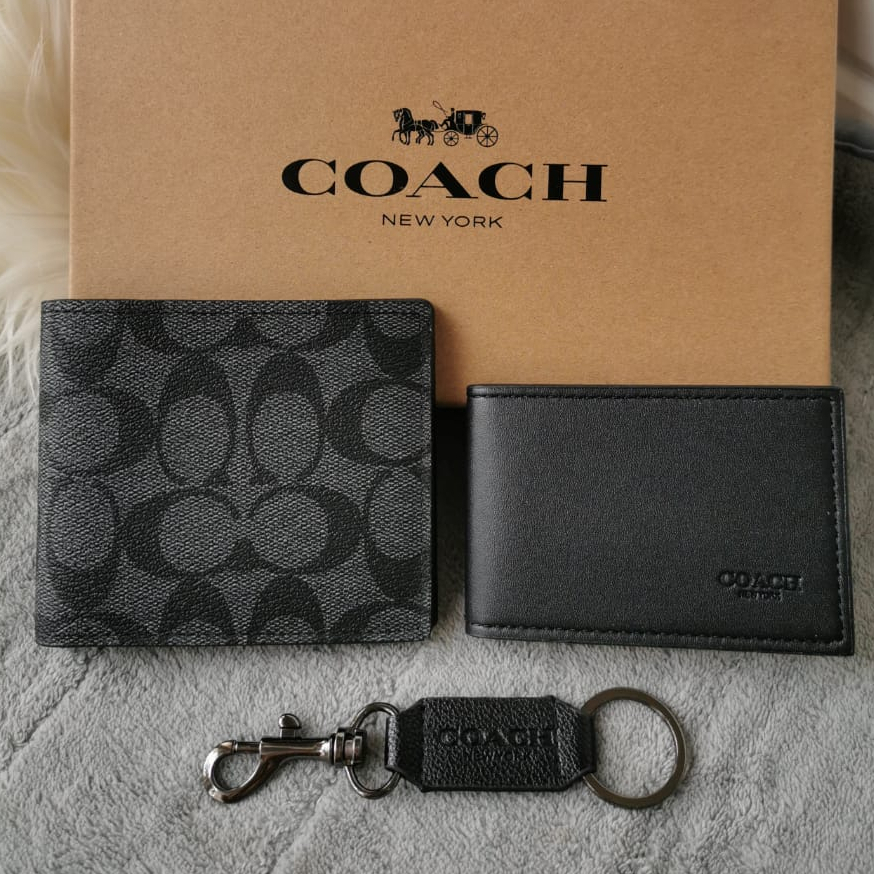 Jual Coach ID Card Men Wallet Signature Premium Shopee Indonesia