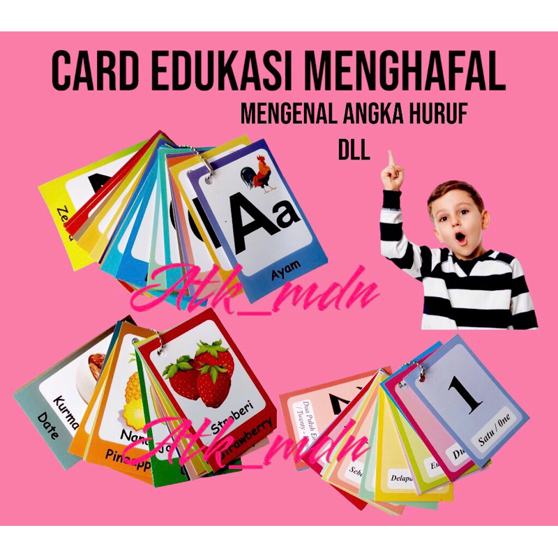 Jual Flashcard / card edukasi anak /Mainan Edukasi Anak/Angka menghafal