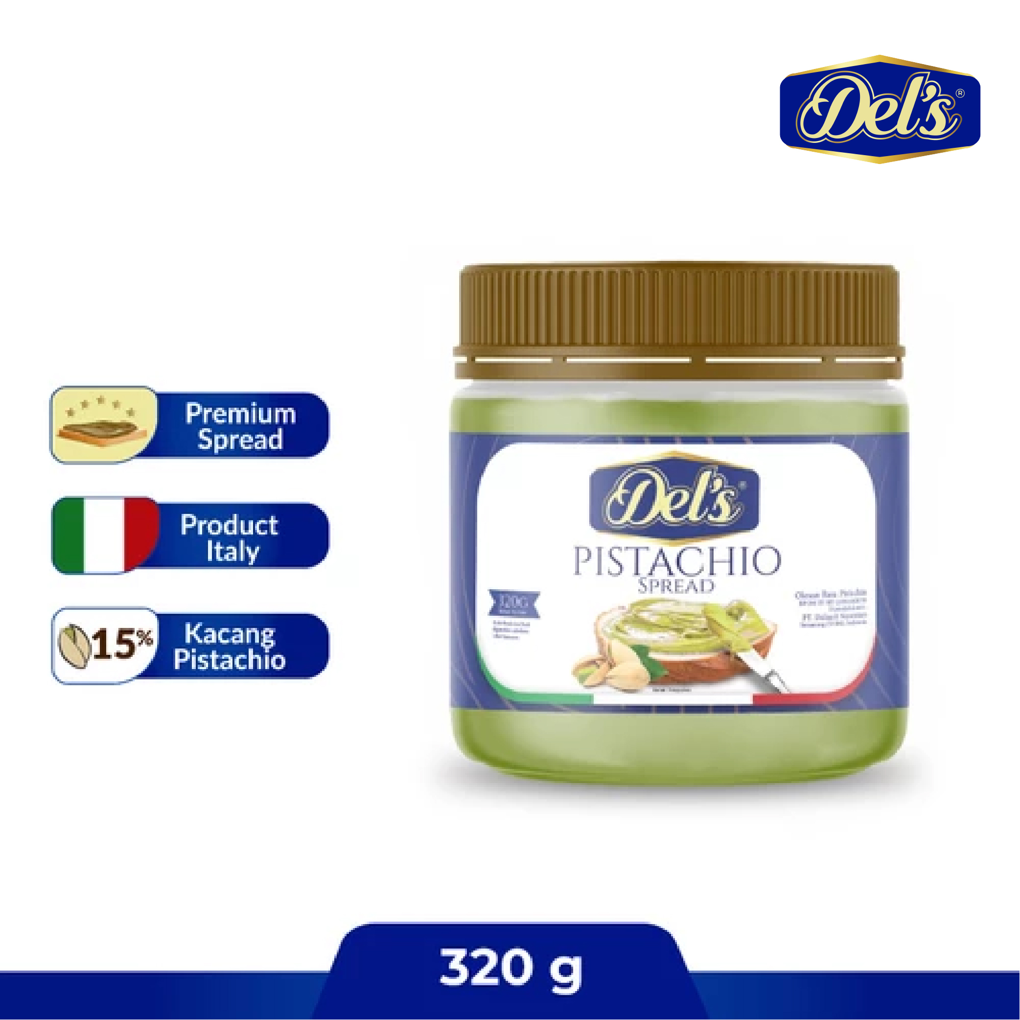 Jual Del's - Pistachio Spread / Selai Pistachio / Gran Pistachio - 320 ...