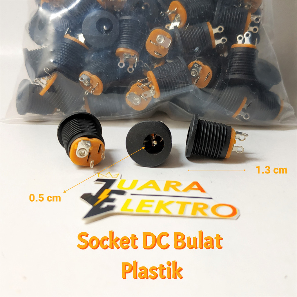 Jual Socket DC Bulat Plastik 3 PIN | Socket DC Kontra Jack DC 3 PIN CP ...