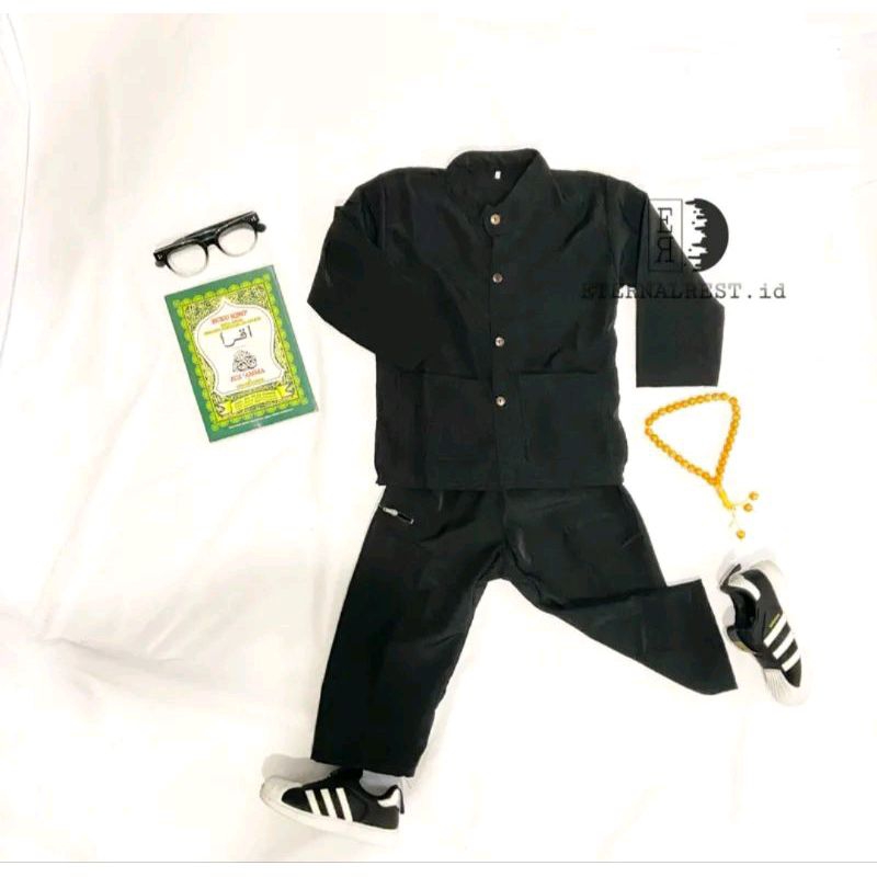 Jual BAJU PANGSI ANAK POLOS/ SETELAN PANGSI ADAT SUNDA/ BAJU SILAT