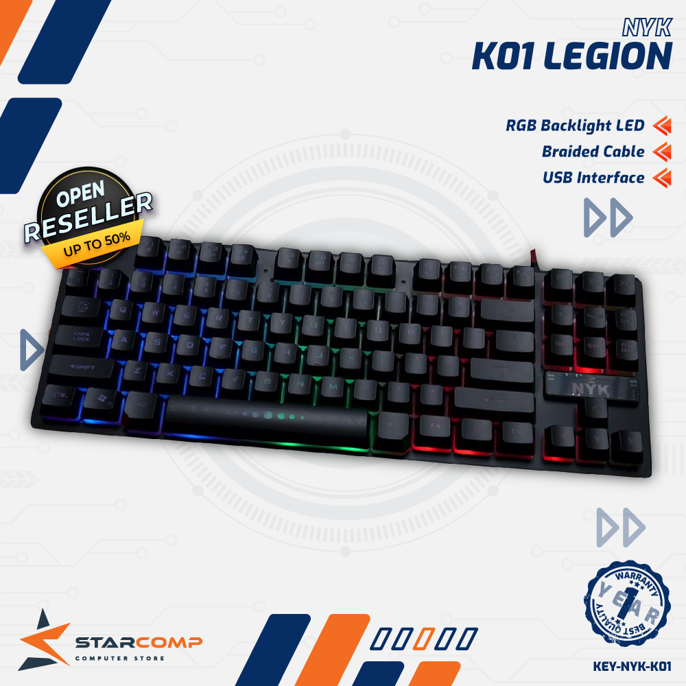 Jual Keyboard Gaming NYK TKL K-01 - NYK K01 | Shopee Indonesia