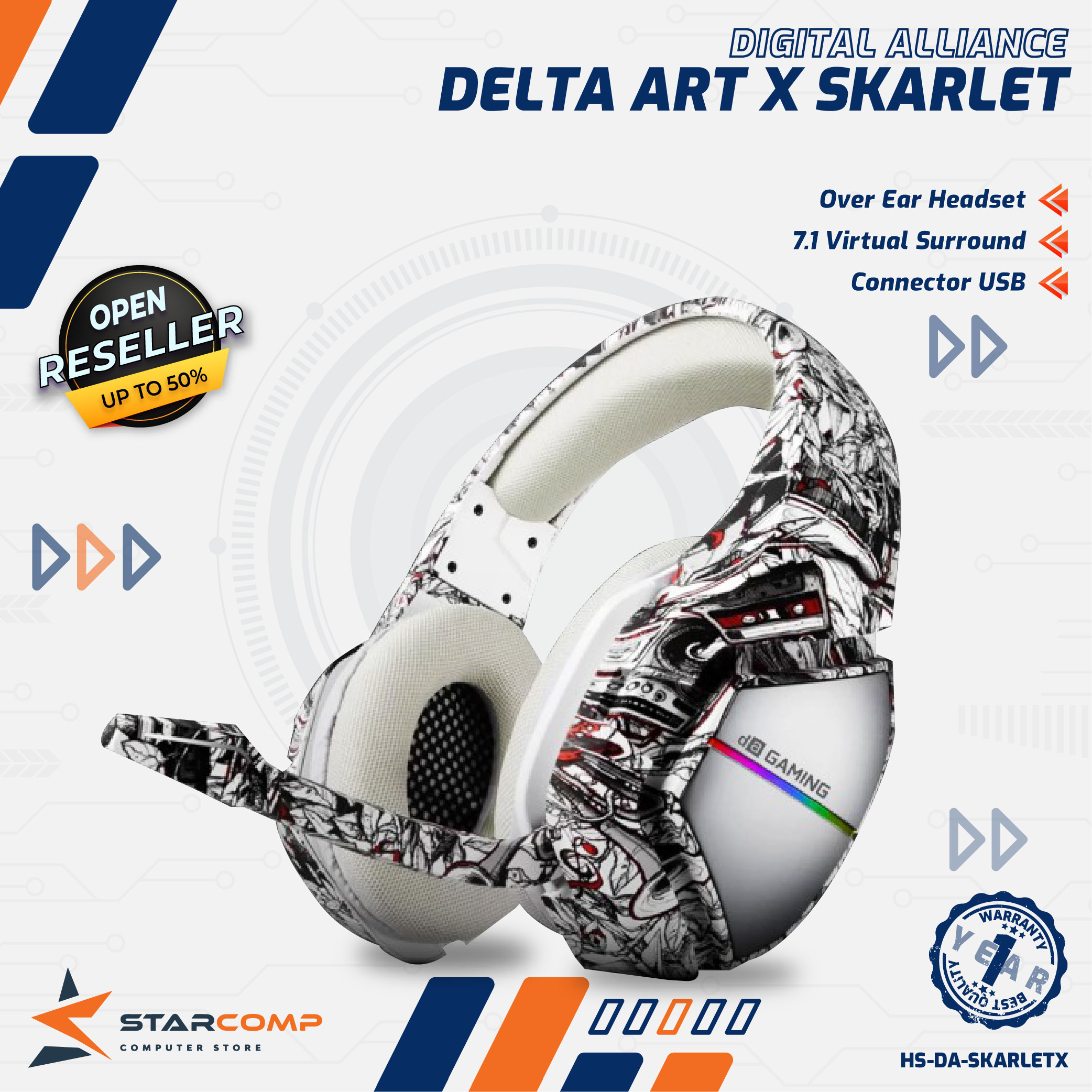Jual Digital Alliance Headset Gaming Delta Art X Skarlet Shopee Indonesia