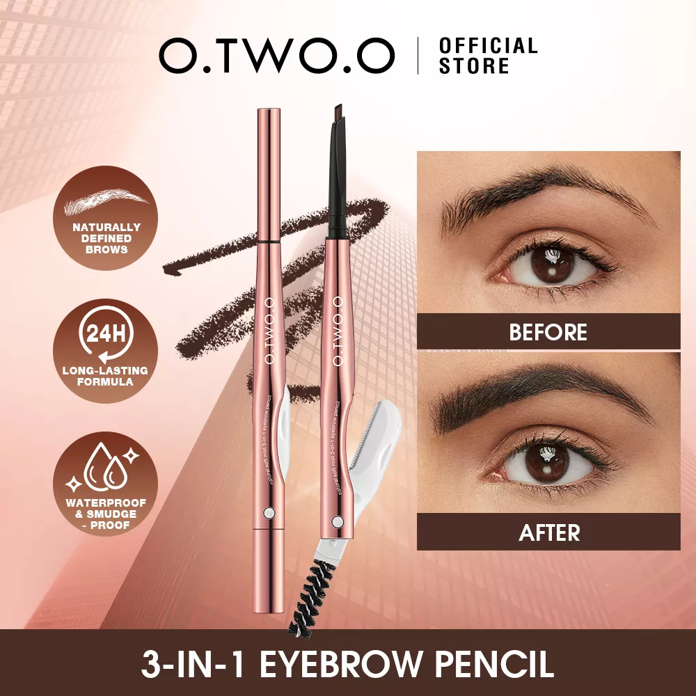 Jual O.TWO.O 3 In 1 Eyebrow Pencil With Eye Brow Razor Waterproof 24HR