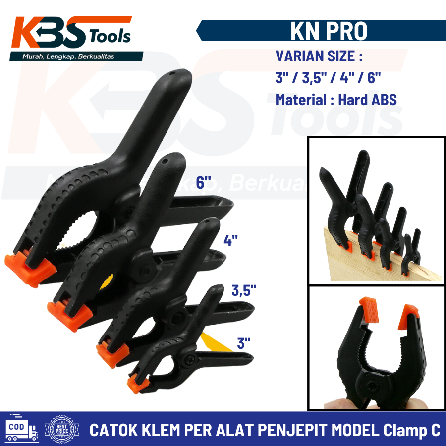 Jual Alat Klem Catok Per Penjepit Kayu Besi Inch Kn Pro Clamp Spring Shopee