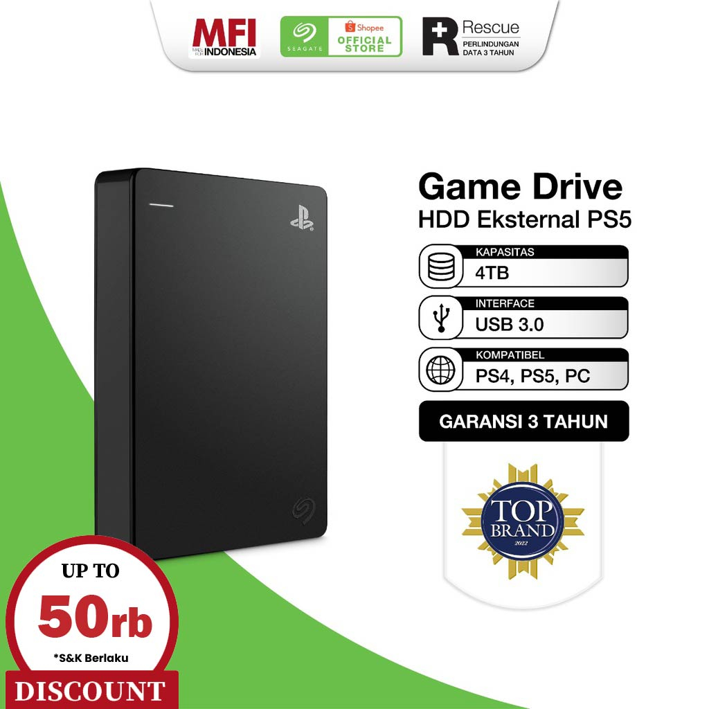 Jual Seagate Game Drive for PS4 PS5 4TB Licensed Drive Shopee  Indonesia