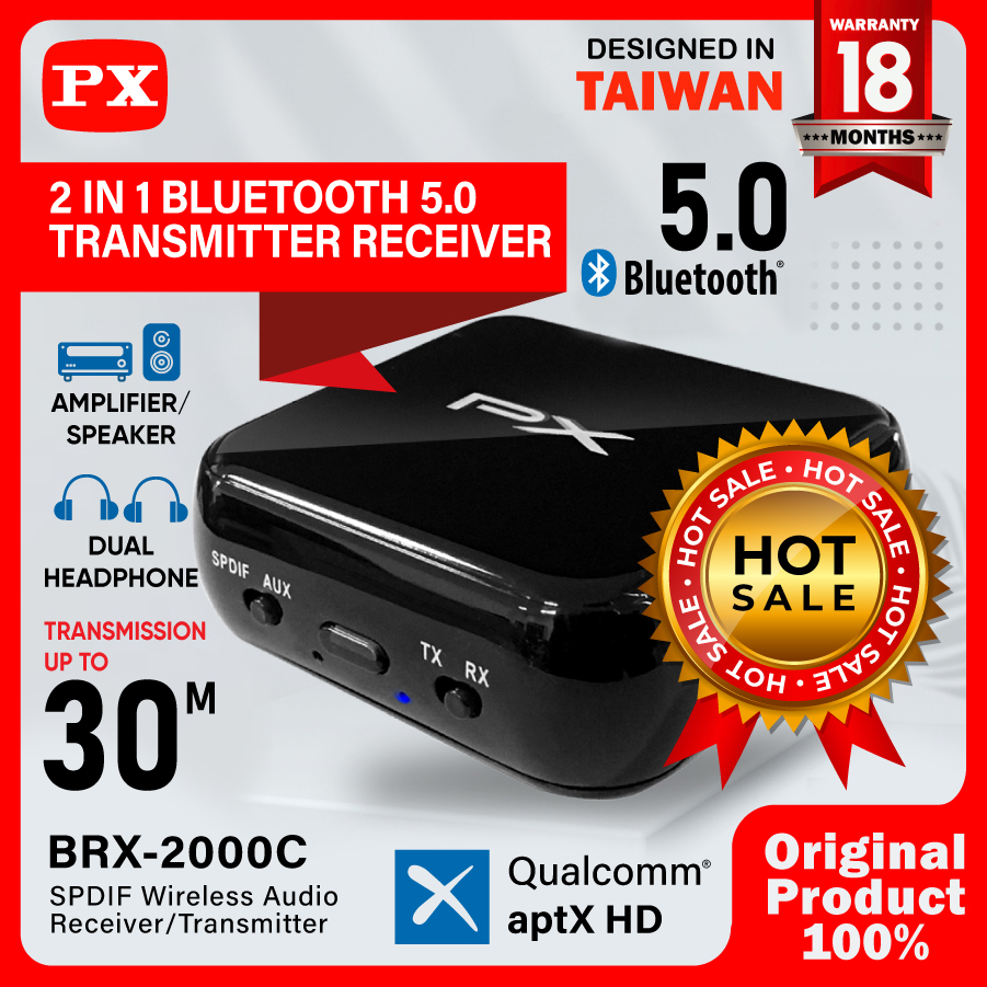 Jual Bluetooth Receiver Transmitter Audio Aptx Hd Stereo In Px Brx C Shopee Indonesia