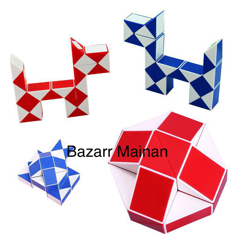 Jual (20PCS) Rubik Ular Mini Panjang Magic Cube FULL COLOUR KUBUS MURAH ...