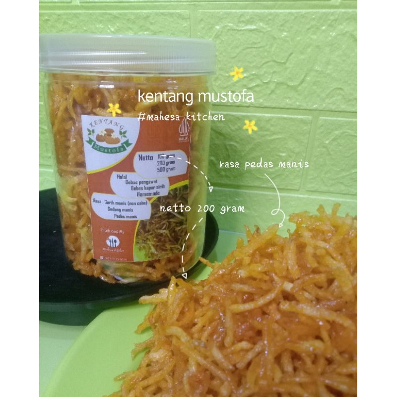 Jual Kentang Kering Mustofa 200 Gram Kemasan Toples Shopee Indonesia