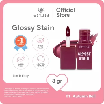 RSC 88 EMINA Glossy Stain 3 G Lip Tint Lip Gloss Lipstain