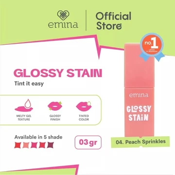 RSC 88 EMINA Glossy Stain 3 G Lip Tint Lip Gloss Lipstain