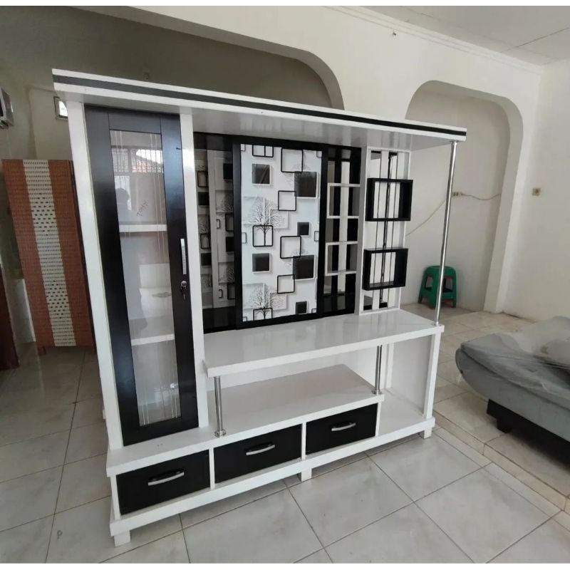 Jual Buffet Rak TV Minimalis Pilar hingga 42inch Lemari TV | Shopee ...