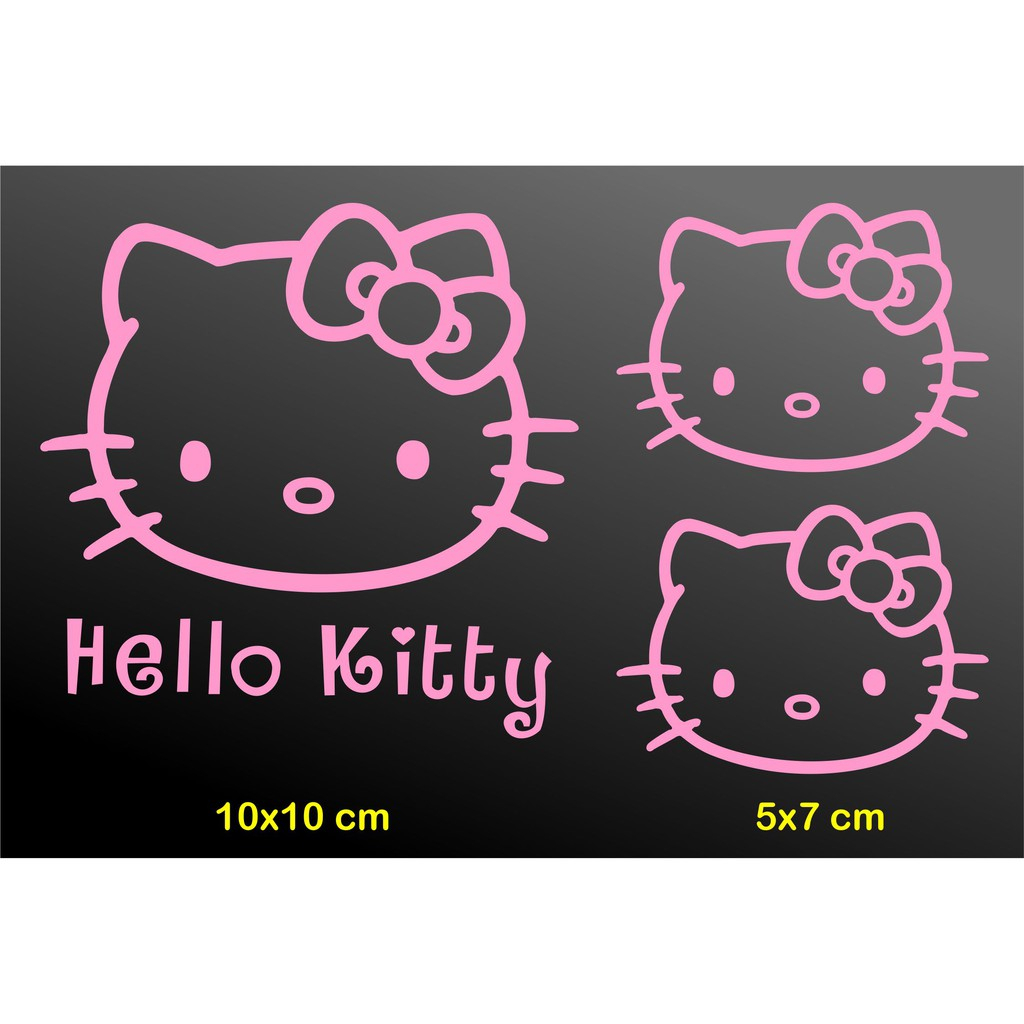 Jual Stiker Cutting Sticker Motor Mobil Hello Kitty kecil laptop ...