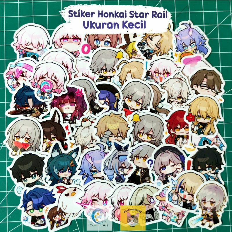 Jual Stiker Chibi H StarRail Bervarian ukuran kecil stiker Vinily