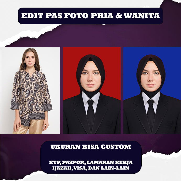 Jual Jasa Edit Pas Foto / Ganti Background Foto / Edit Ganti Jas ...