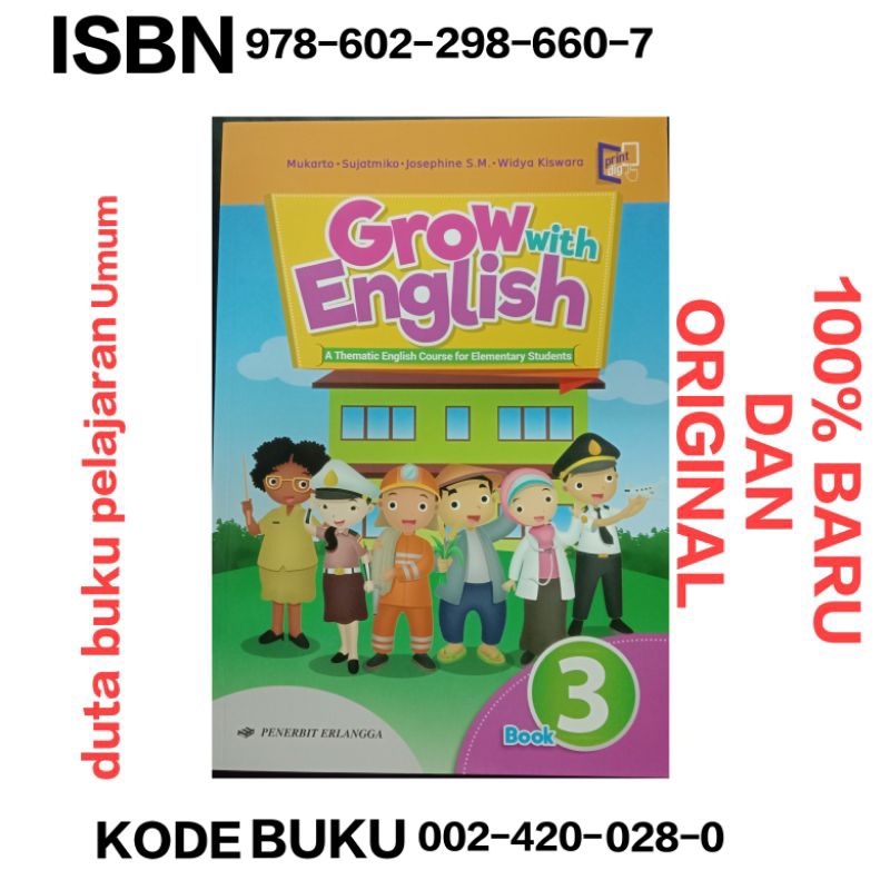 Jual Buku Bahasa Inggris Grow With English SD revisi kls kelas 1 2 3 4 ...