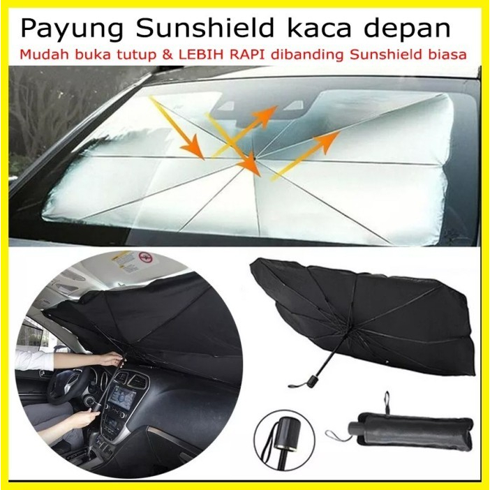 Jual PAYUNG PELINDUNG KACA DEPAN MOBIL ANTI PANAS BESAR / KECIL - BESAR