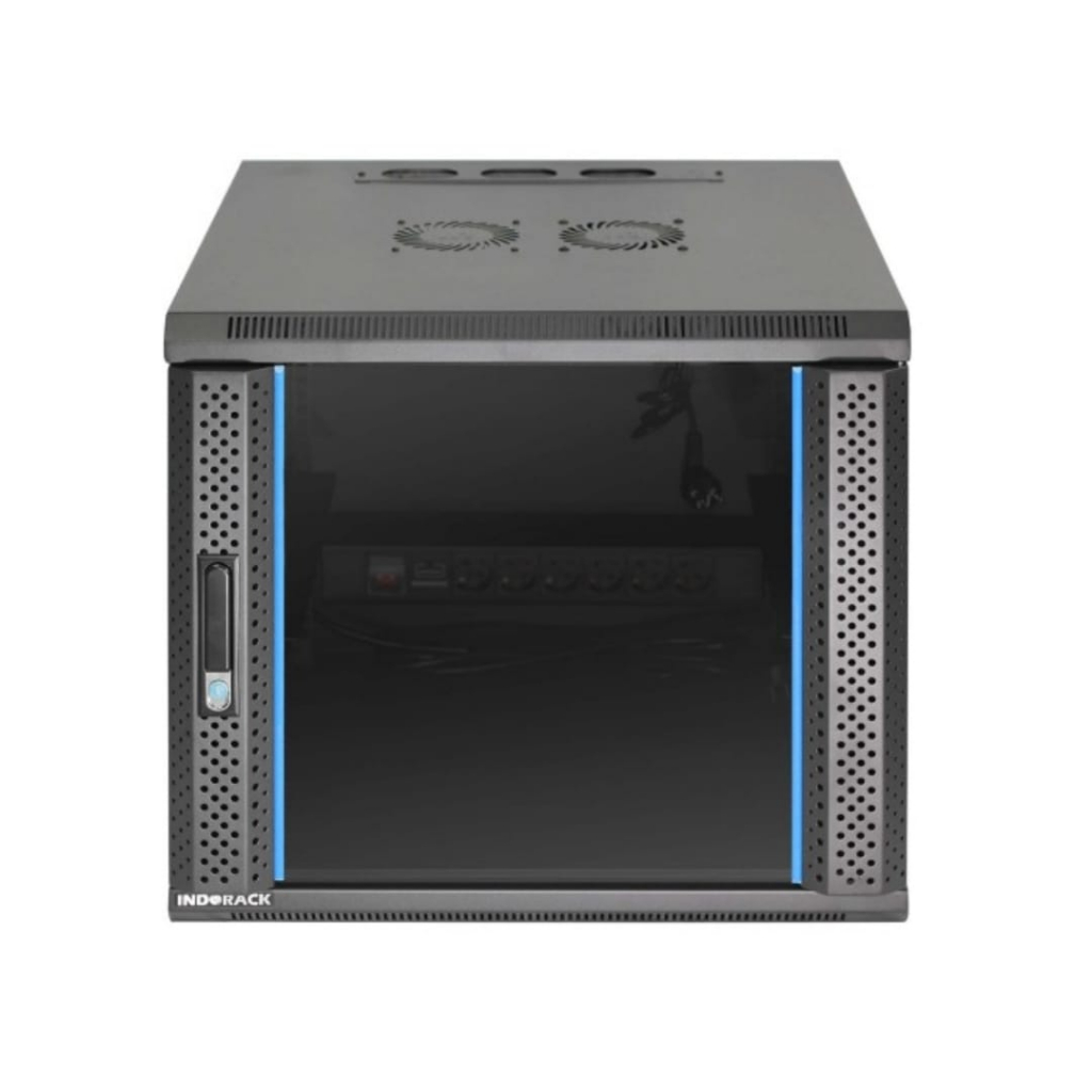 Jual INDORACK WALLMOUNT RACK SERVER 6000MM 8U SINGLE DOOR WIR6010S 10U ...
