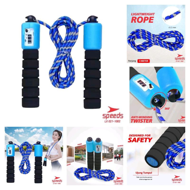 Jual SPEEDS SKIPPING LOMPAT TALI JUMP ROPE MURAH skiping 021-1002 ...