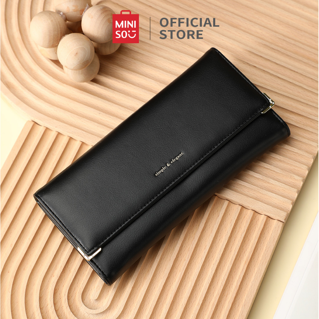 Jual MINISO Dompet Wanita Women's Long Bifold Wallet Gesper