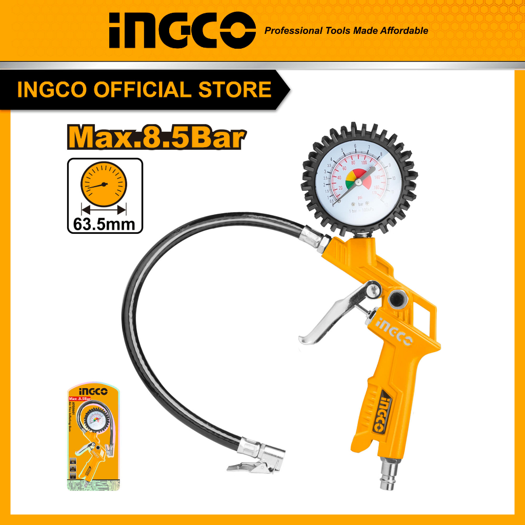 Jual (INGCO) - ALAT ISI ANGIN 3 FUNGSI DENGAN ALAT UKUR TEKANAN BAN ...