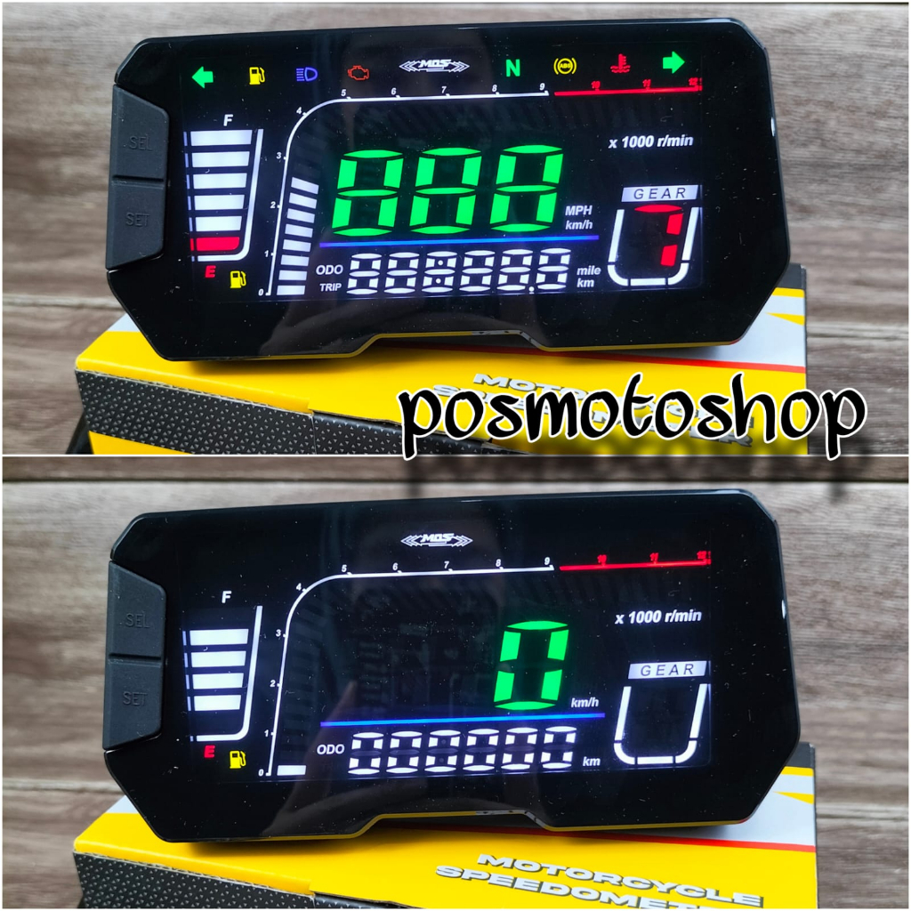 Jual Spido speedometer digital model kotak custom japstyle caferacer