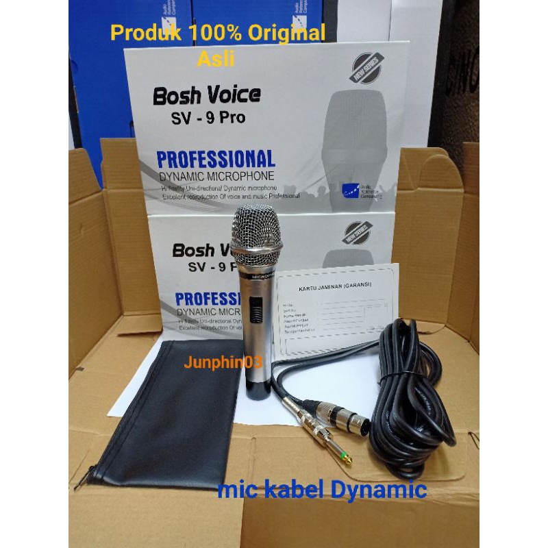 Jual Mic Microphone Karaoke Mik Dynamic Kabel Bosh Voice Sv Pro