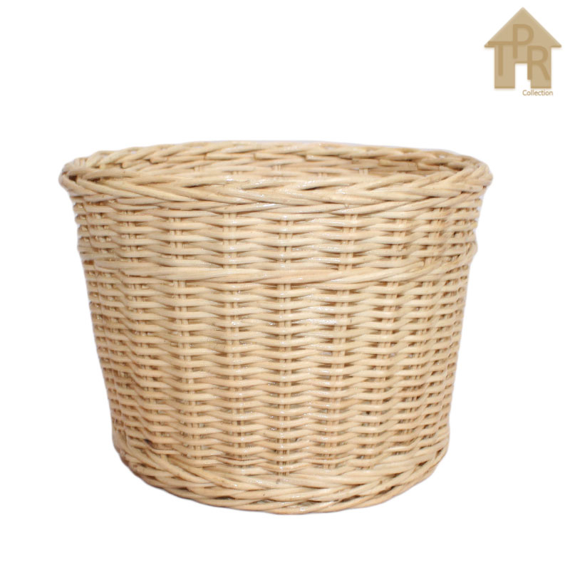 Jual Pot Keranjang Rotan Anyam Bulat / Kupas - D18 | Shopee Indonesia