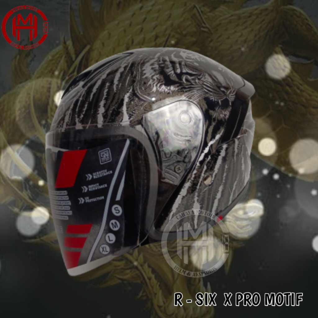 Jual HELM R SIX XPRO SERIES SOLID / HELEM HALF FACE | Shopee Indonesia