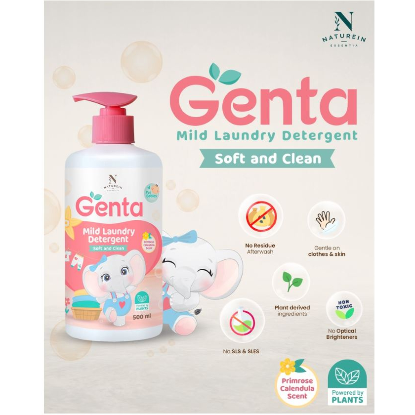 Jual GENTA Mild Laundry Baby Detergent 500 ml Shopee Indonesia