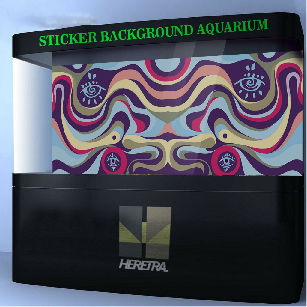 Jual STICKER BACKGROUND AQUARIUM DESAIN ABSTRAK FACENAV | Shopee Indonesia