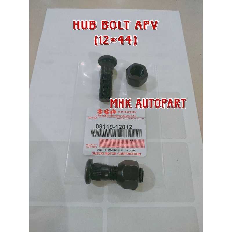 Jual HUB BOLT PLUS MUR APV BAUT RODA APV (12X44) OEM | Shopee Indonesia