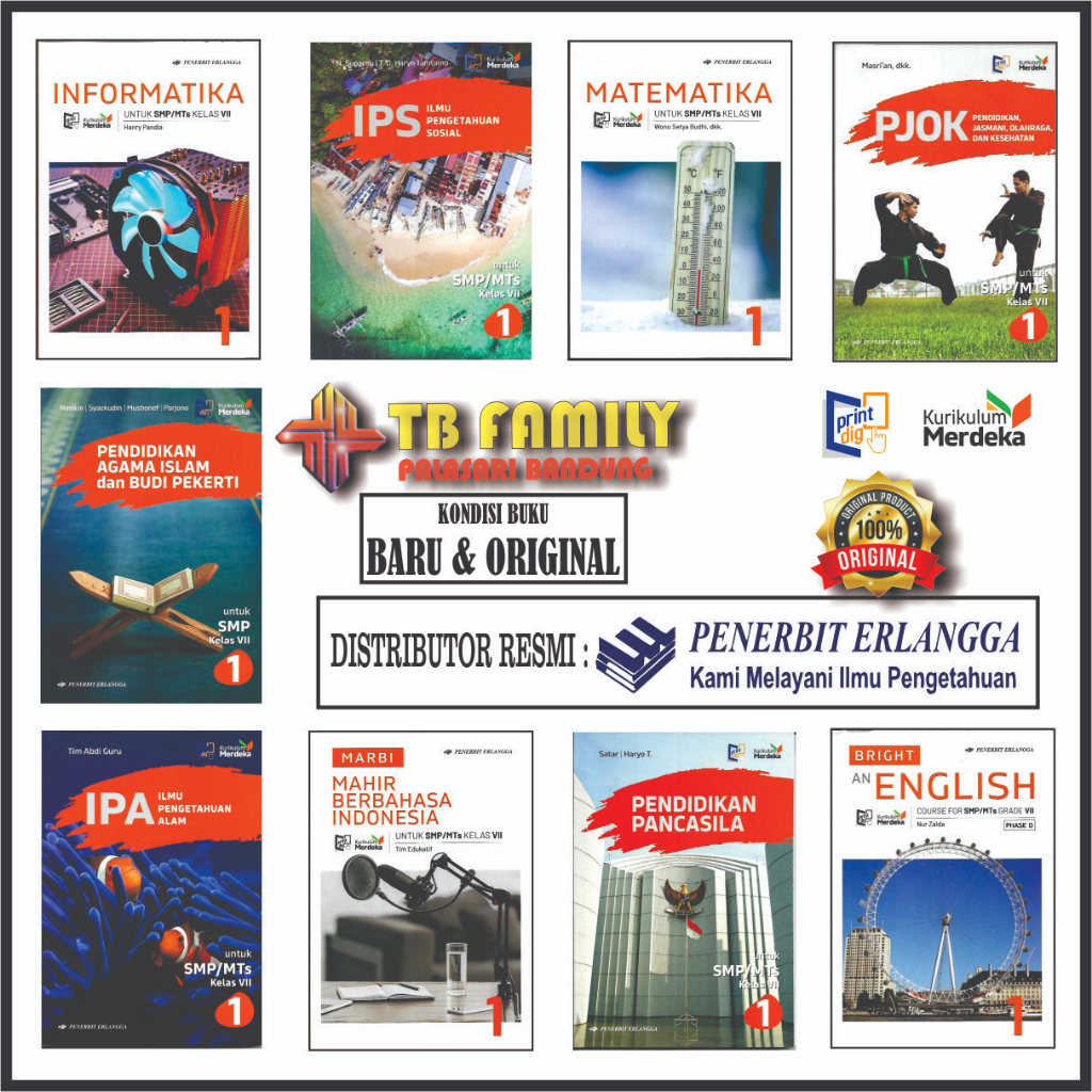 Jual Buku Sekolah SMP kelas 7 Kurikulum Merdeka - Paket Mapel Lengkap ...