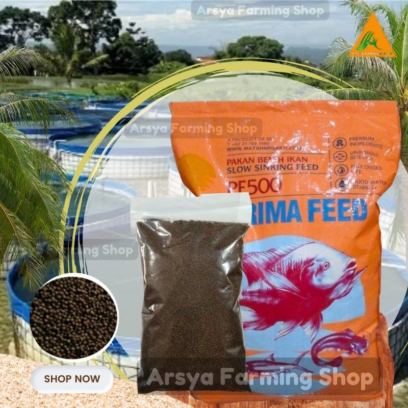 Jual Prima Feed Pf500 500gr Pakan Pelet Benih Ikan Floatin Pf 500