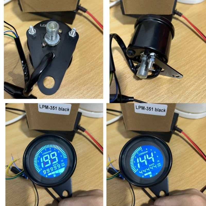 Jual Speedometer Kilometer Rpm Amper Bensin Odometer Led Digital ...