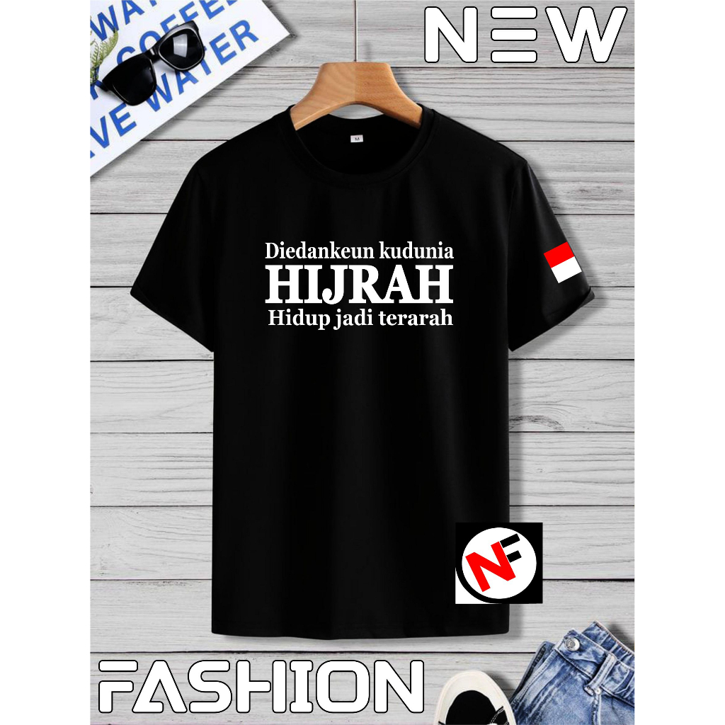 Jual KAOS ATASAN KATA KATA HIJRAH, KAOS SANTRI UNTUK PRIA DAN WANITA ...