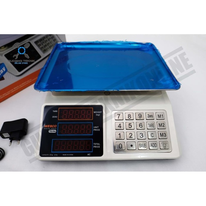 Jual Timbangan Duduk Digital 30kg TD30e WESCO / Digital Scale Double ...