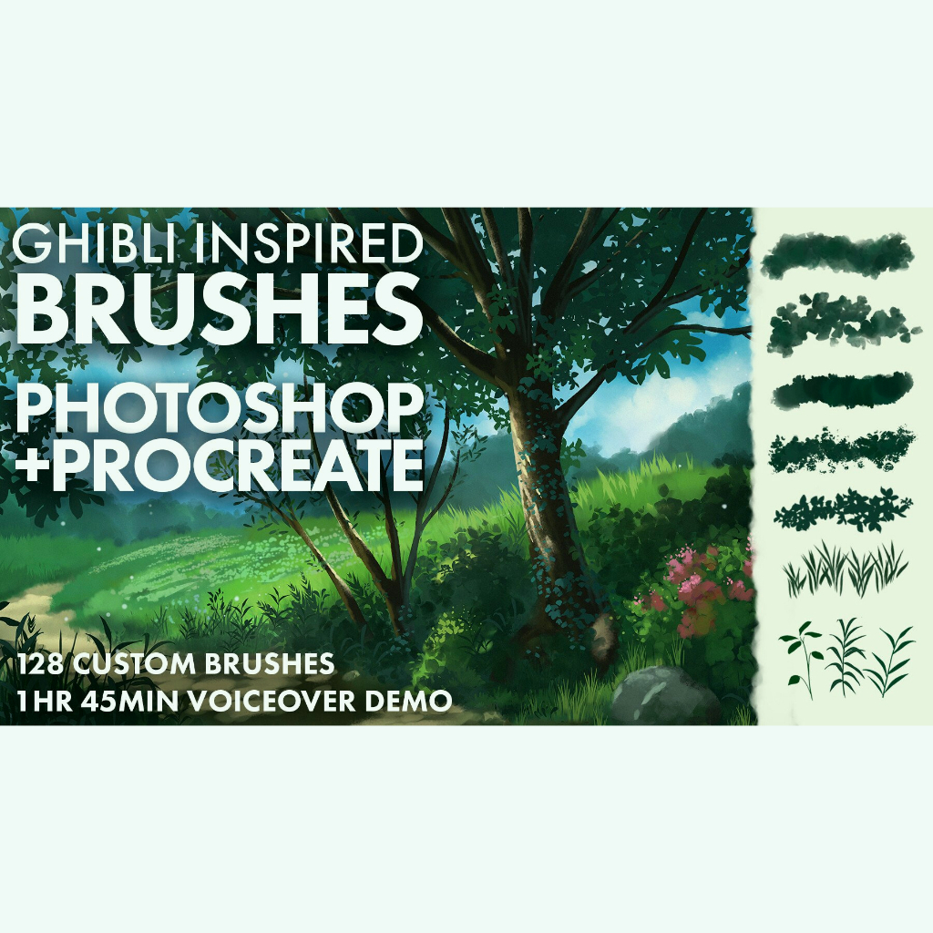 Jual Procreate Brush - Ghibli Inspired Brushes for Procreate | 128 ...