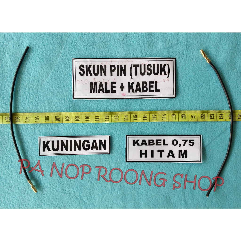 Jual SKUN PIN BULAT ( TUSUK ) MALE + KABEL WARNA HITAM | Shopee Indonesia