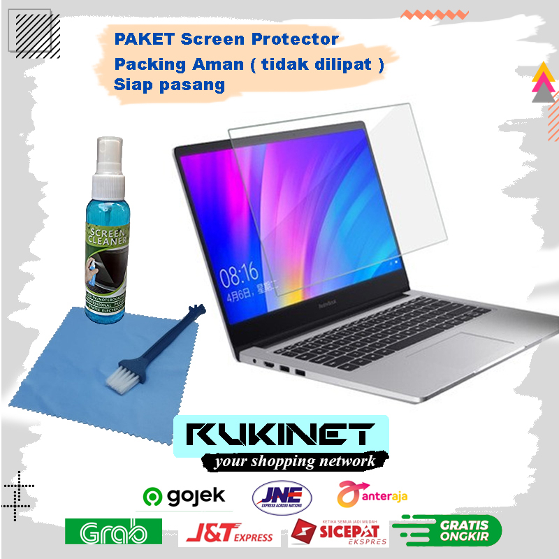 Jual PAKET Screen Protector Laptop + Kain Lap LCD + Cairan Pembersih