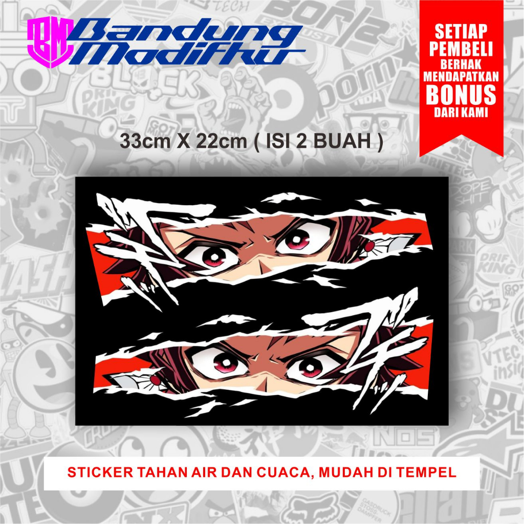 Jual Sticker pack / Set Kiri Kanan Mata Anime 10 | Shopee Indonesia