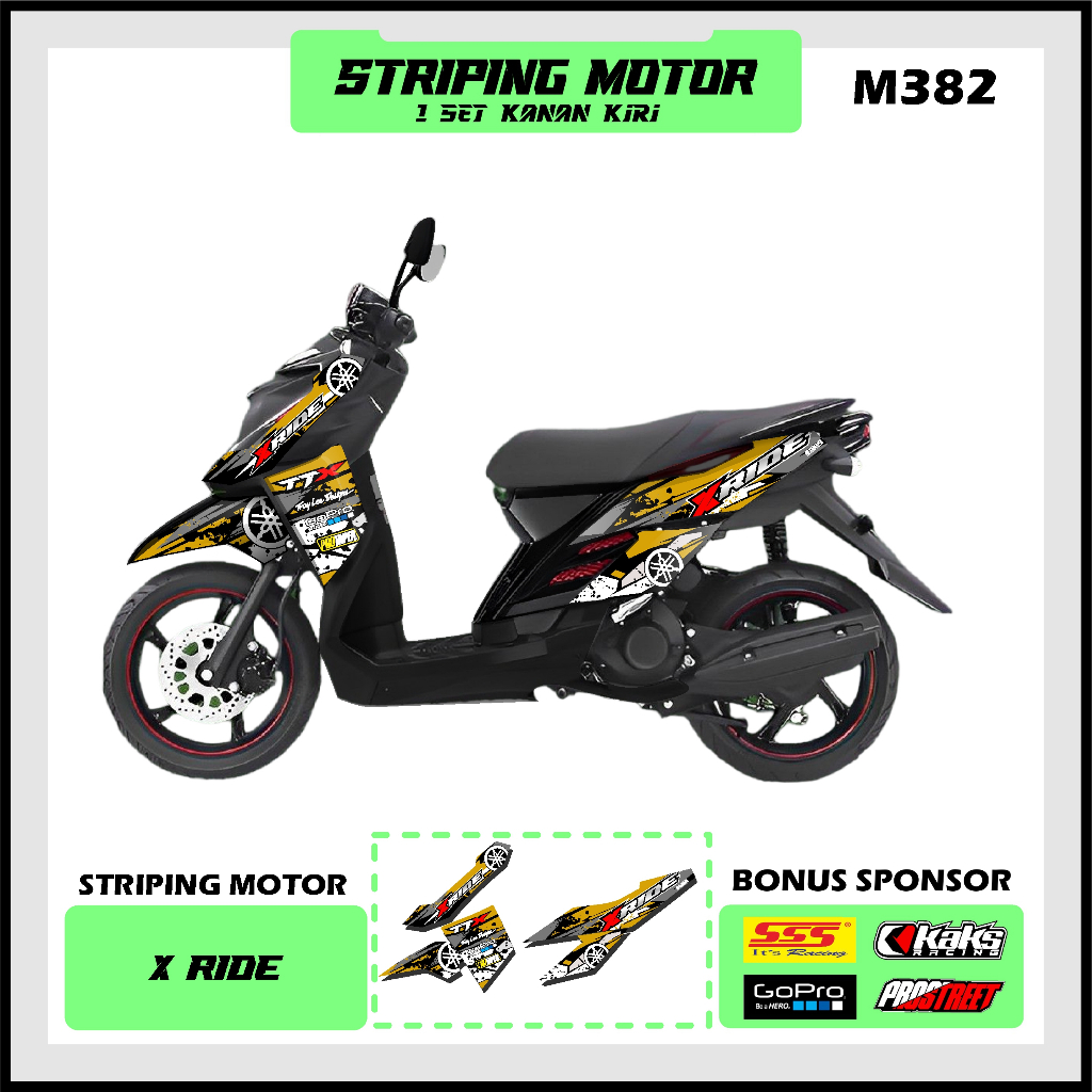 Jual Striping Stiker Variasi XRIDE X RIDE 115 Old X-RIDE 115 Karbu List ...