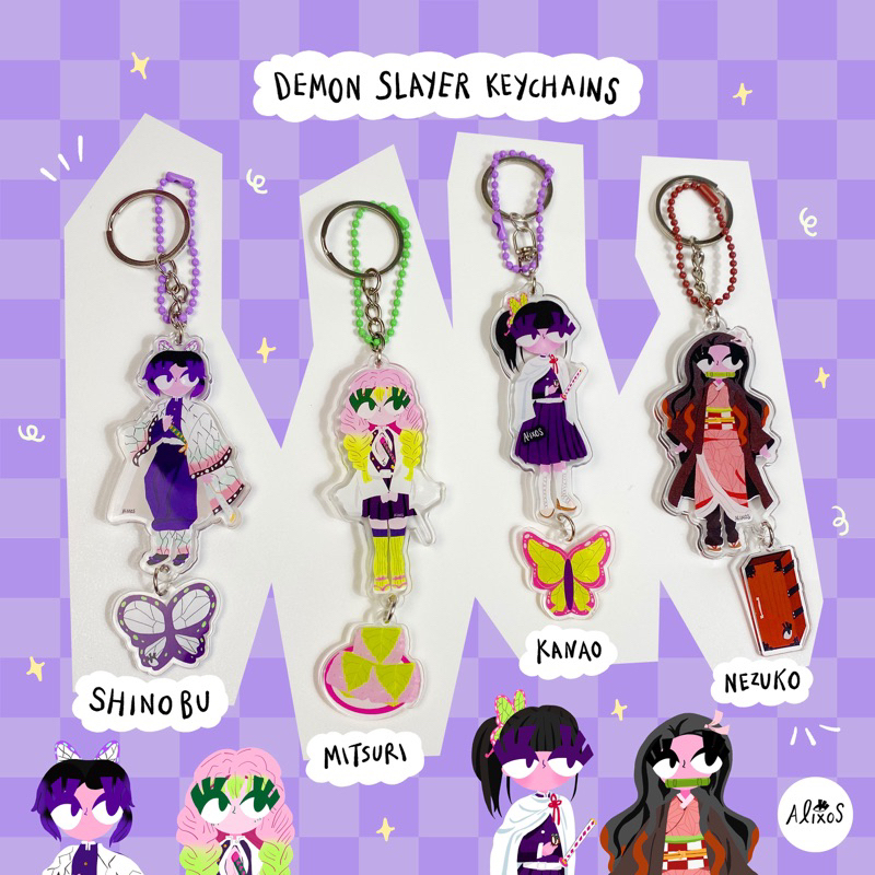 Jual Demon Slayer Keychain by Alixos Kimetsu No Yaiba | Shopee Indonesia