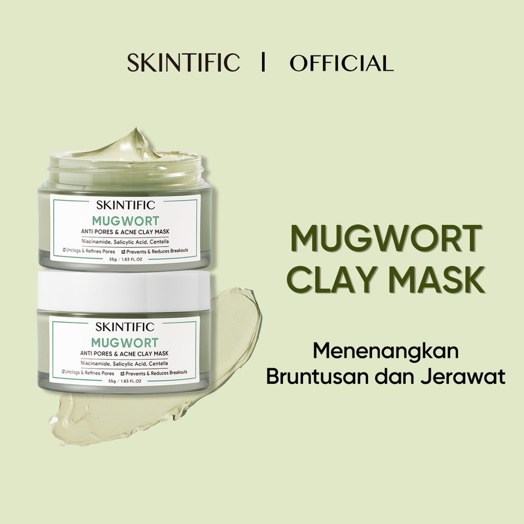 Jual [tasya Farasya Approved] Skintific Mugwort Clay Mask Pore