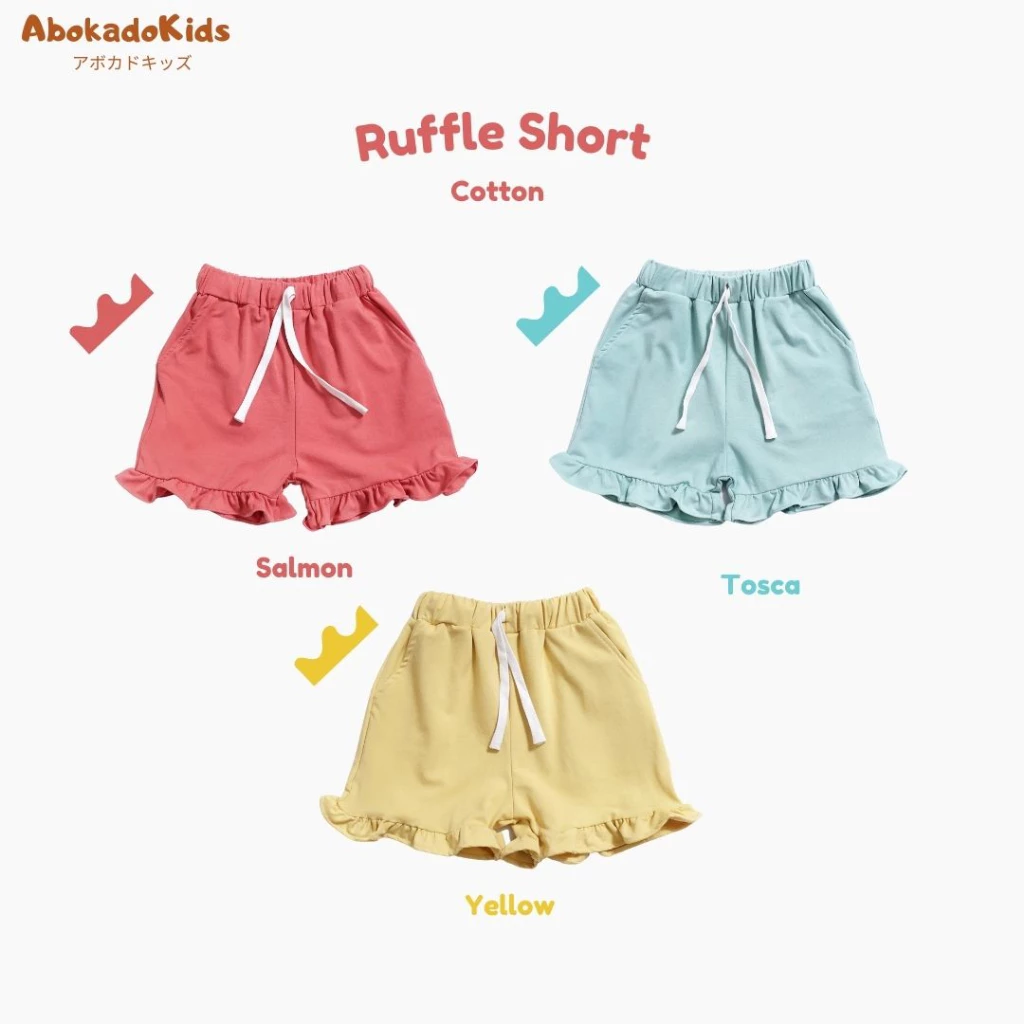 Ruffle Short – Celana Pendek Ruffle Anak Premium